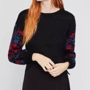 NEW! BCBGeneration Floral Sleeve Pullover Sweater
